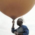 Helium balloons carry sensors high into the sky