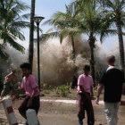 The Indian Ocean tsunami of 26 December 2004 hitting Ao Nang, Thailand; the new tsunami warning system in the region aims to avoid a similar disaster in future