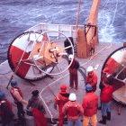 Buoys relay information about changes in the sea level to satellites