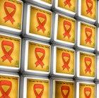 display, lights, aids, red ribbons