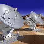 Artist's impression of the ALMA radio telescope