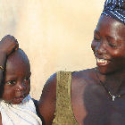 A mother and a child in Africa