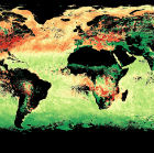 Aerosol particles over earth