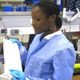 A researcher in an African lab