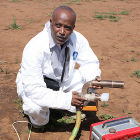 Agricultural researcher in Kenya