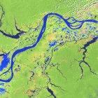 Satellite image of the Amazon river