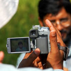 A Bangladeshi rice researcher is interviewed