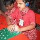 A child at the Mathru school using the Braille tutor