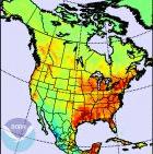 Carbon dioxide emissions (red) calculated by CarbonTracker.