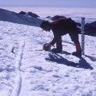 Researchers on the Chacaltaya Glacier in Bolivia