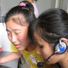 Blind people using a computer, China