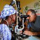 An eye exam in Sierra Leone