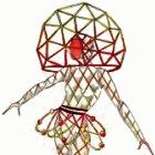 A costume representing nuclear energy