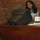 India girl with computer