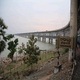 The Rail-Road Bridge  on Godavari River in Andhra Pradesh state in south India