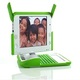 Green and white laptop for children