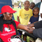 A mobile HIV testing centre in Uganda