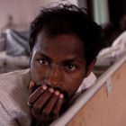 HIV/AIDS patient in a hospital in India