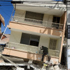 Building damaged by earthquake