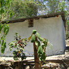 Casa con paredes revocadas en Guatemala