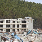 Tsunami destruction in Sendai Tsunami destruction in Sendai