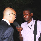 Journalist interviews an ambassador