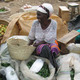 Kenyan farmer selling vegetables