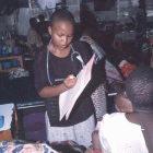 A Kenyan doctor in a malaria ward