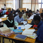 Students in the library at Kenyatta University