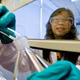 Chemical lab worker, China Chemical lab worker, China