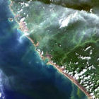 Landsat satellite image of Indonesia