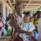 Mother & child at health centre in Kenya