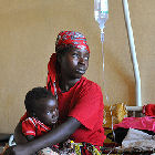 Mother and child recover from malaria in Burundi