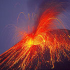 Mount Merapi erupting