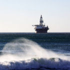 Oil rig off the African coast