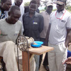 Pedal-powered paste maker, community-developed with MIT's D-Lab - Flickr/uusc4all
