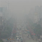 Polluted city, China