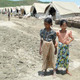 Girls in refugee camp, Myanmar