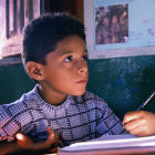 A child at school in Brazil