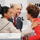 Marina Silva, José Serra y Dilma Rousseff 