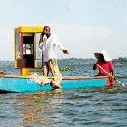 Technology in action: A solar powered payphone on Lake Victoria in Africa