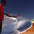 A child using solar power