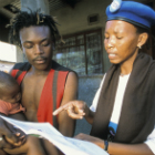 TCM (Total Community Mobilisation) worker providing support for health issues TCM (Total Community Mobilisation) worker providing support for health issues