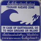 Tsunami warning sign in Thailand
