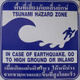 Tsunami warning sign in Thailand