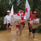 Rescue workers in Vietnam