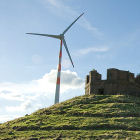 A wind turbine in Maharashtra, India