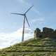 A wind turbine in Maharashtra, India