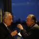Adolfo Martinez-Palomo (right) talks to Francisco Becerra-Posada