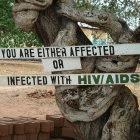 HIV/AIDS affects us all – sign in Simonga, Zambia